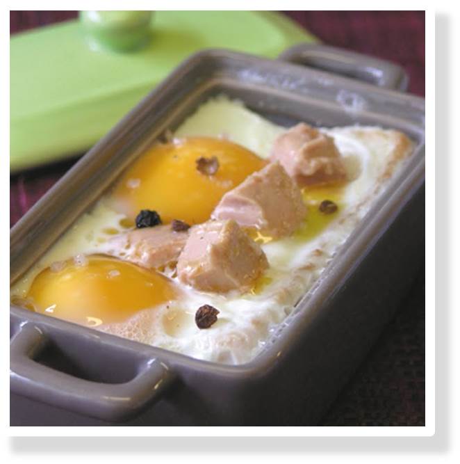 Ufs cocotte au bloc de foie gras